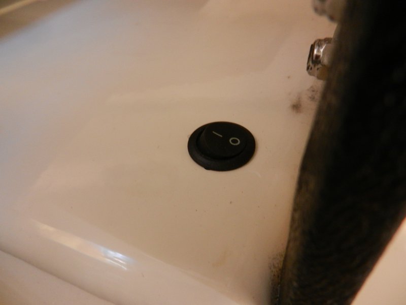 I put a flush-mounted switch right at the corner