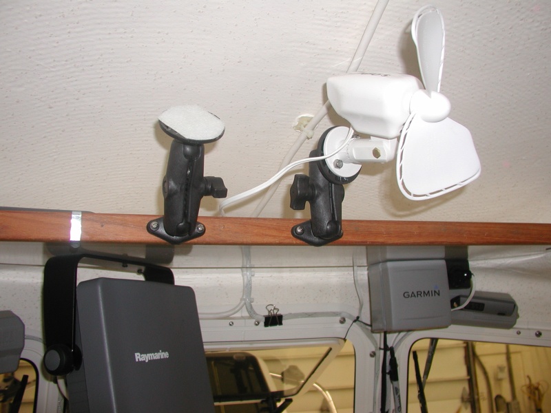 I use Ram mounts so the fan is easy to move and adjust.