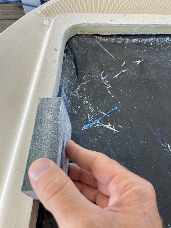 I was pretty diligent when working with the epoxy so I just had to hand sand the edge.