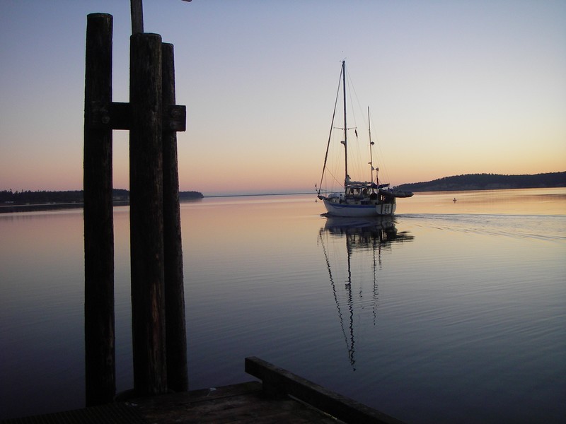 "I'm Dreaming of a voyage south" from the Marrowstone Island national anthem.