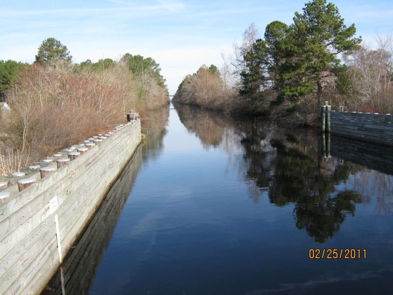 IMG 0008looking South from the draw bridge at South mills at the Dismal swamp