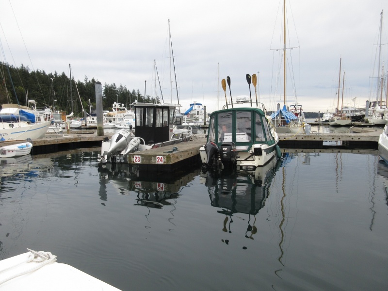 In Deer Harbor, noticed C-Dancer so pulled in to say "Hi" to Peter and Caryn!  The new outboard looks great!