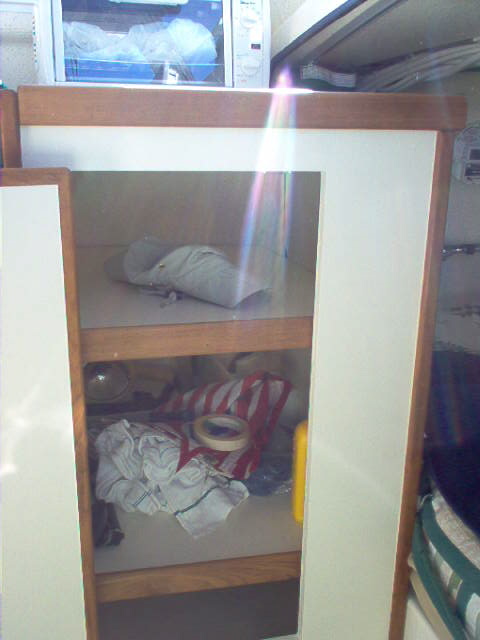 Inside of the new port cabinet.