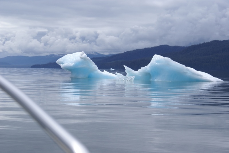 Inside Passage 2011 175 - Northbound, Frederick Sound. Bergs from LaConte Glacier