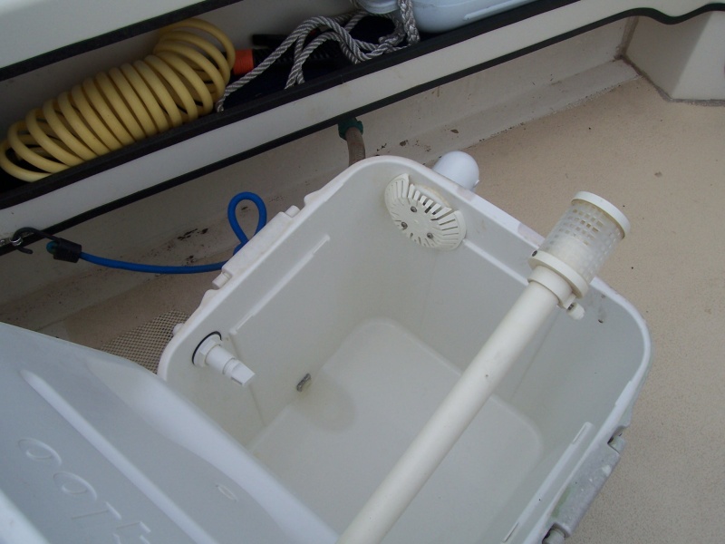 Inside plumbing. Kodiak kit for live wells was used and modded for the cooler