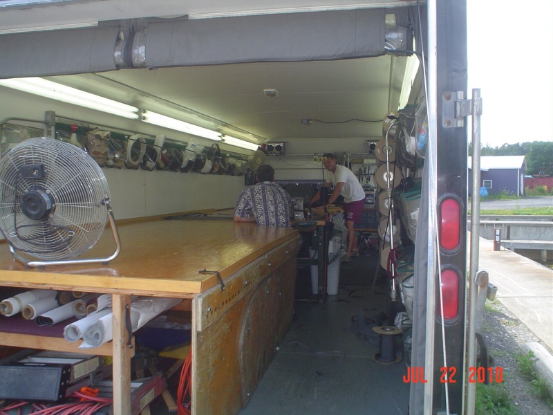 inside the canvas makers trailer