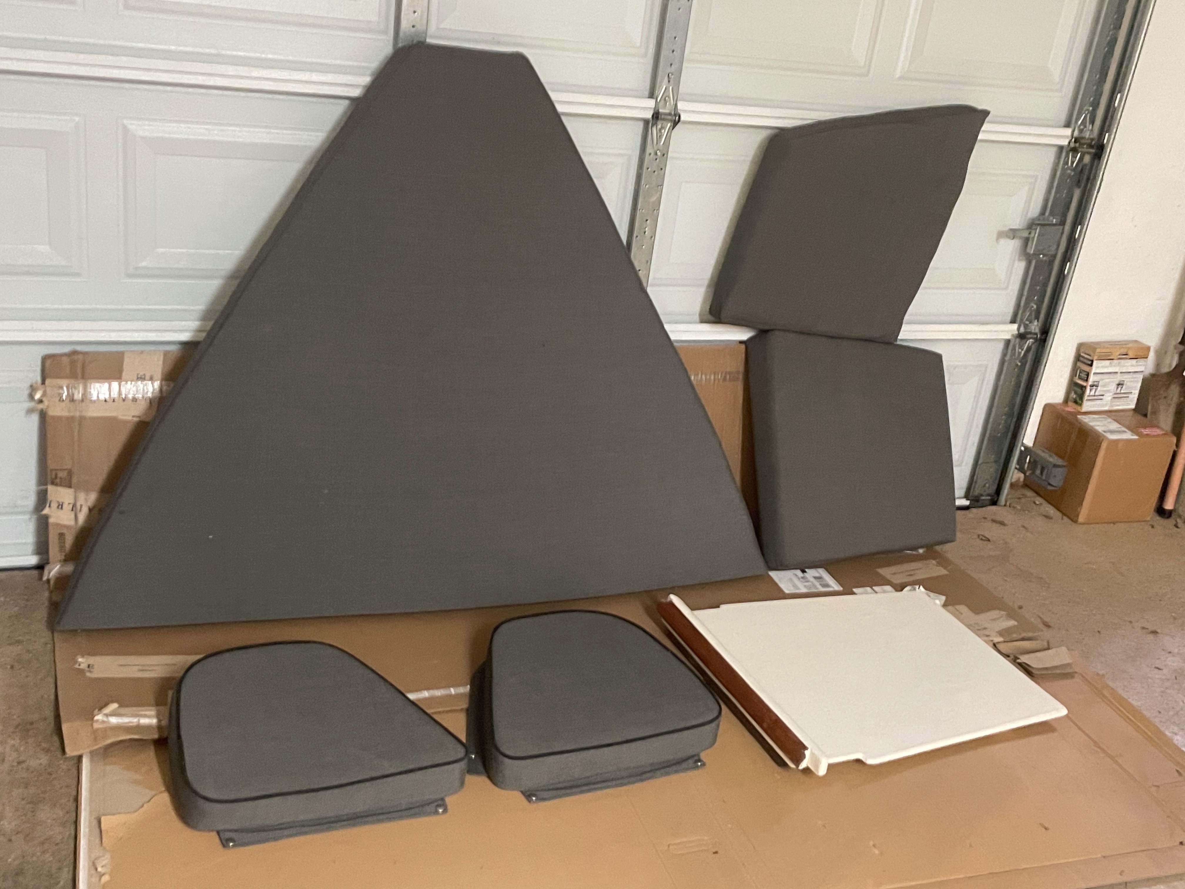 INTERIOR - V-Berth cushions + aft corner cushions