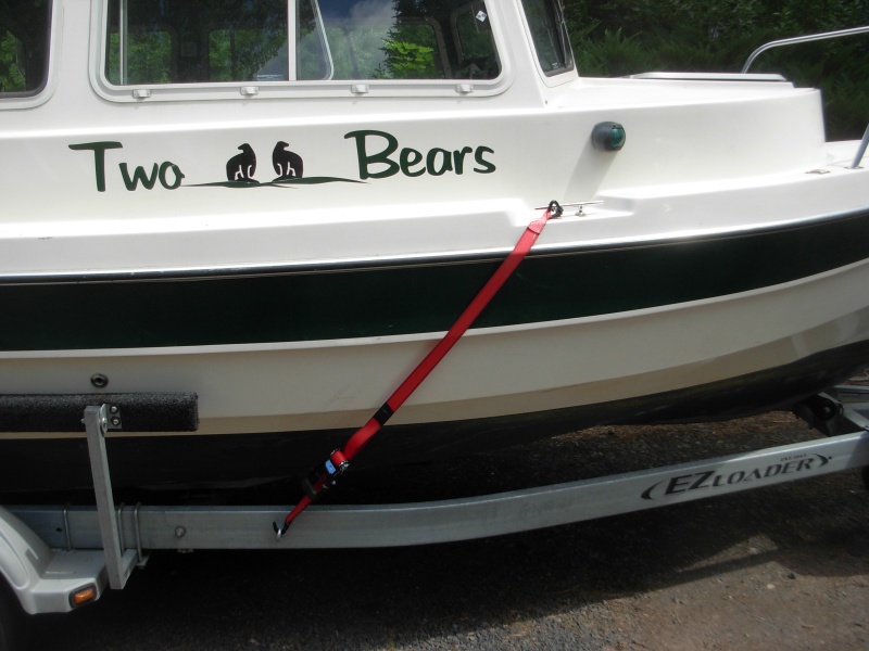 It seems to me most boats are inadequately tied down to trailer.  I'm the 3rd owner, and the boat came to me with three tie downs: 1) the bow chain to the winch and two tired straps on the back that went to the frame.  They kept the boat from sliding off the trailer, but the only thing keeping the boat from going forward in a sudden (or worse) stop was the winch post.  I added a ring to the frame and add two winch straps to the center of the boat that should keep it going forward very far.