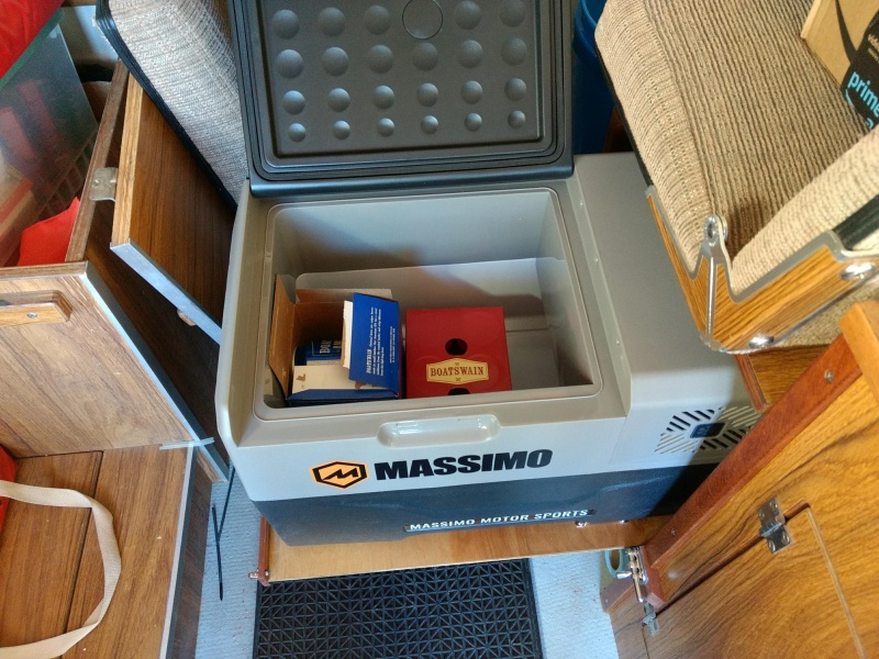 I've been running the fridge off the solar panel the past week with no issues. We even had 2 days in a row of clouds and rain and the battery never got below 12.32 resting voltage. And that was checking it first thing in the morning after running all night.

I think this will work nicely.