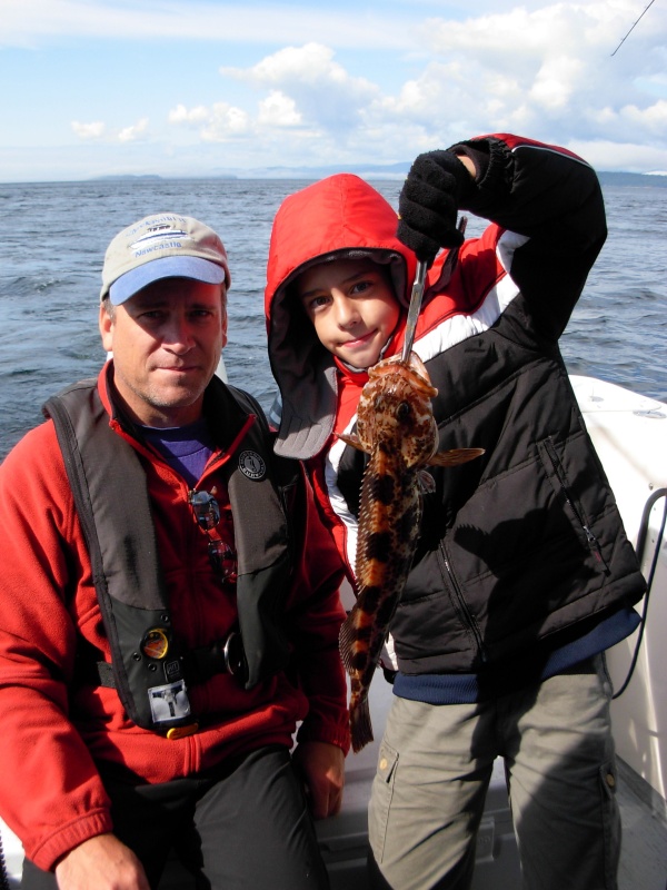 Jack and a mini Ling - fish released with just a minor tooth ache