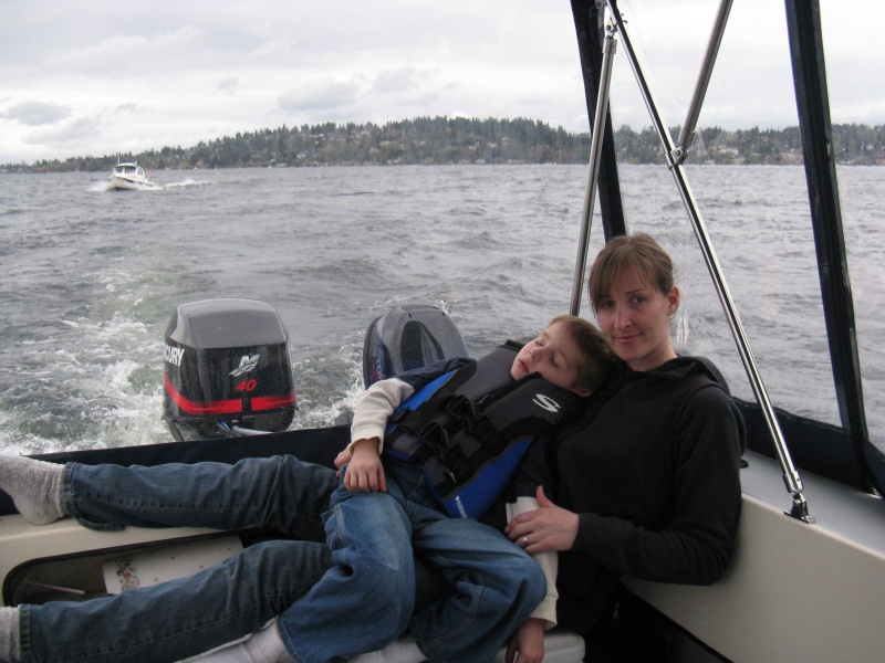 Jaimie and Elias during our cruise.
