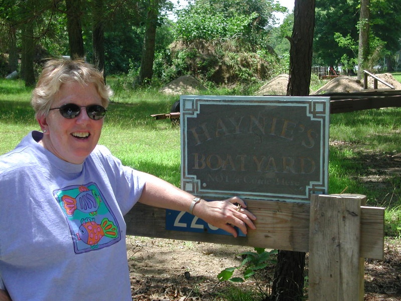Jane Holly from SNOWDON.  You can't read the sign but it says "HAYNIE's BOAT YARD".  Coincidentally, her dad was named Francis Haynie and she is from Reedville, 15 miles away.  No relation, at least that she knows of!