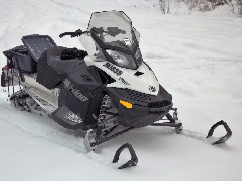 January 08/16   Finally, enough snow for a ride on my new sled.