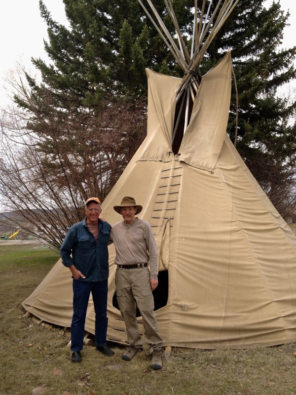 Jay and Casey.  Wish I had a teepee in MY backyard!