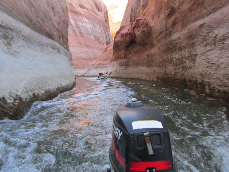 Jay behind me in Secret Canyon, Lake Powell