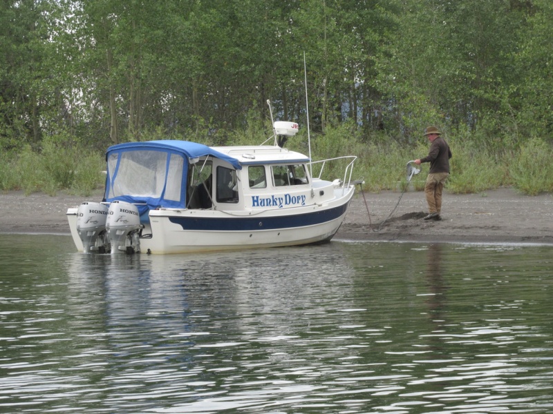 Jay retrieving anchor