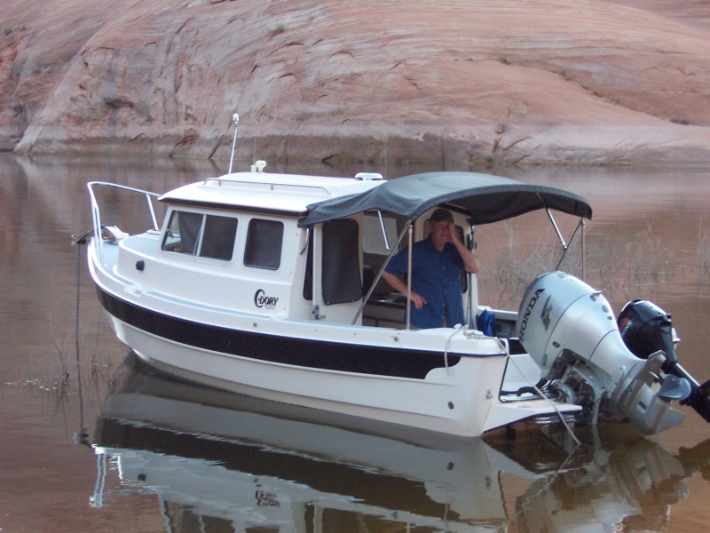 Jeff on C-Dory 22 with no name in Oak Canyon Sunday morning 9/25/11