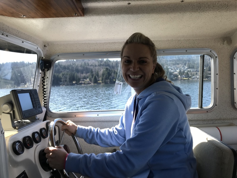 Jess at the helm