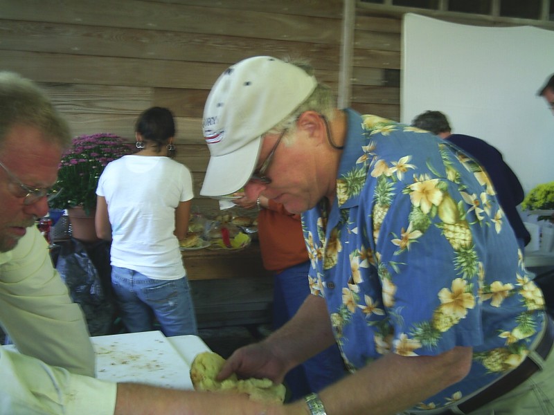 Jim " Duck" loading his plate