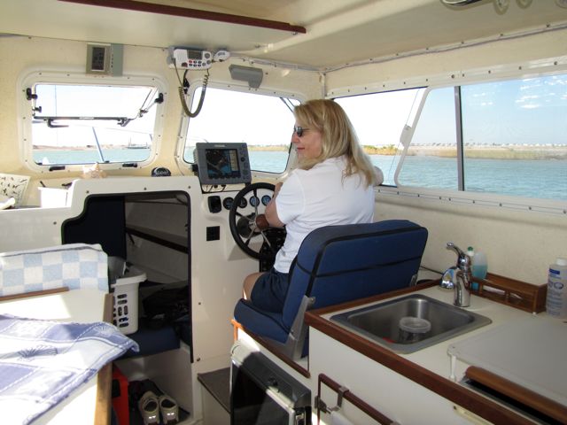 Joan at the helm