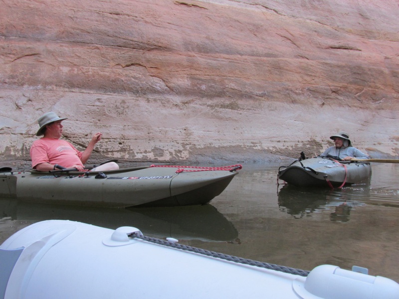 Jody and Jay up Secret Canyon in their Mokai's