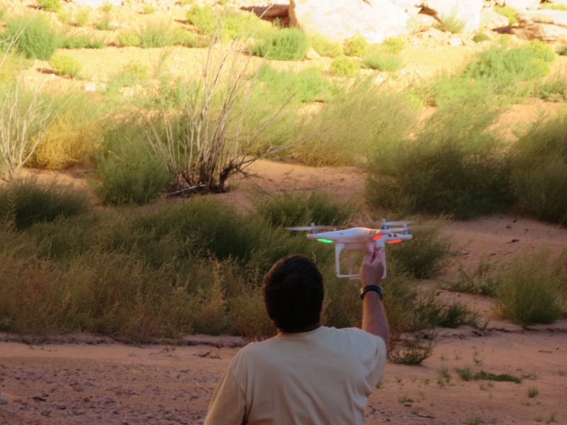 Jody grabbing his helicopter as it comes back down in Forgotten Canyon Monday afternoon 9-23-13