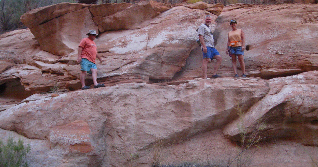 Jody, Russ and Toni Took the High Route in Explorer Canyon 9-21-09.Sized