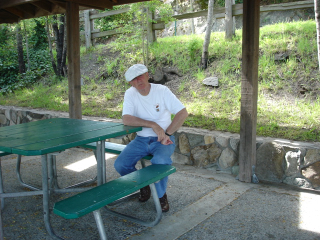 Joe needed to find this shady spot due to the wonderful weather & a bad sunburn.