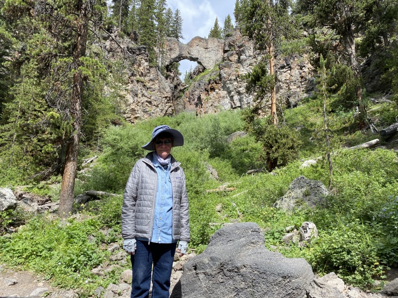 JoLee at the Natural Bridge.  It?s a little over  a mile walk from the Bridge Bay Marina