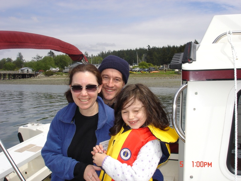 Julia, Tim & oldest 
daughter (of TWO LUCKY
FISH soon to be renamed)