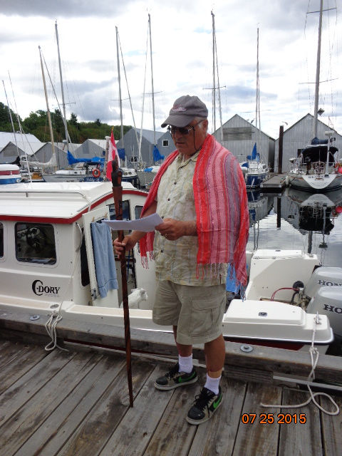 July 2015 - Ladysmith, BC
Pat Anderson
christening a C-Dory