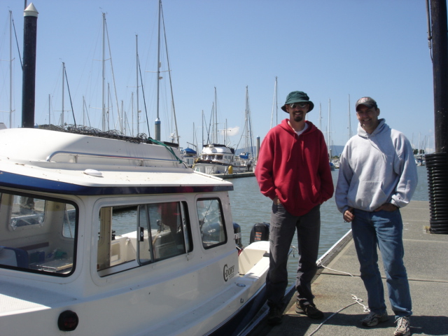 June 2008 B'Ham 
Jim Lee & Neighbor Chris
Jim owns 2007 CD22 soon 
to be named CRABBY CREW
