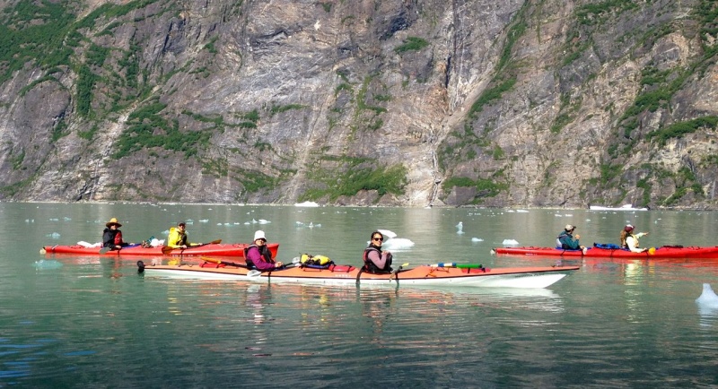Just when I am feeling quite adventurous to be on a 23' boat in SE Alaska, we run into people like this!  Glad I have my toasty sleeping bag in a warm v-berth,  on a cushy, temporpedic covered cushion at night.