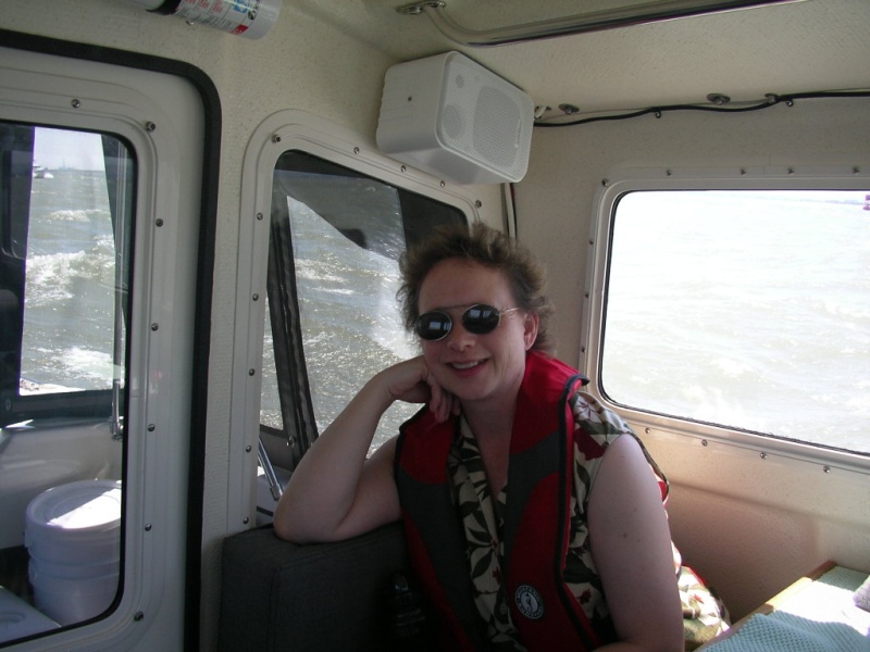 Karen enjoying the ride.