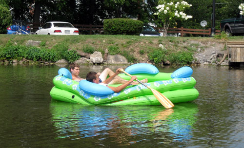 keeping cool on a hot summer day