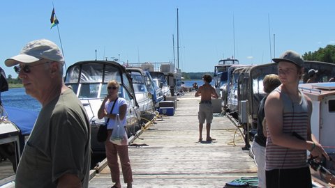 Kids fishing off the Gagetown dock