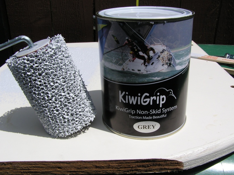 "KIWI GRIP" in grey and the "loopy-goopy" roller that is required for application.