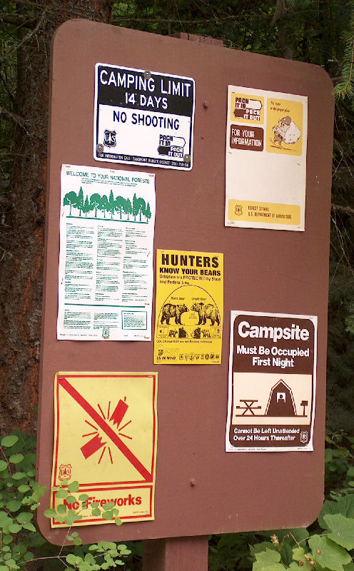 "...know your bears.  Grizzlies are protected..." - Whiskey Rock Campground