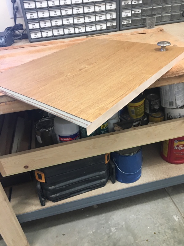 Laminating the edges of all the doors and cabinets.