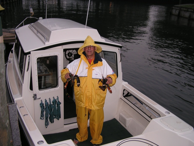 (Larry K) Lobster cookout at Fawn Island ONT, St Clair River