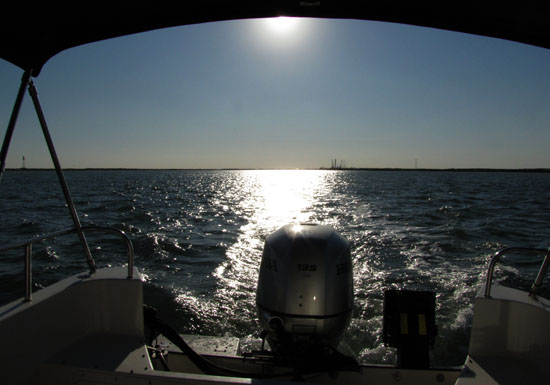 Late afternoon in the ship channel