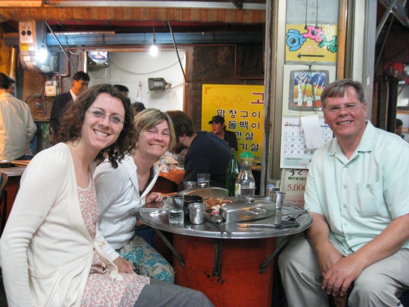 late night BBQ in Seoul with our youngest daughter Kim