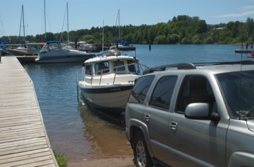 Launching at Red Cliff, Mn Buffalo Bay Marina