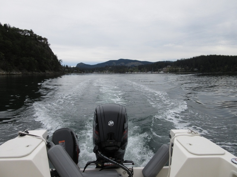 Leaving Deer Harbor. Cruised this speed all the way to Reid, while making and eating breakfast along the way!