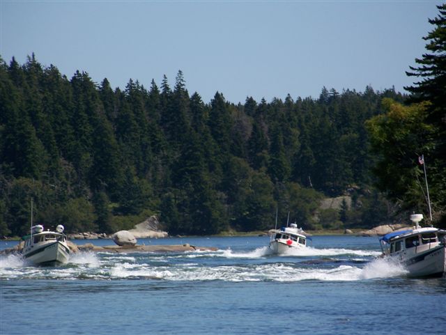Leaving The Basin at close to slack tide.