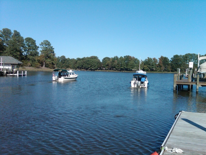 Leaving the Baum's dock
