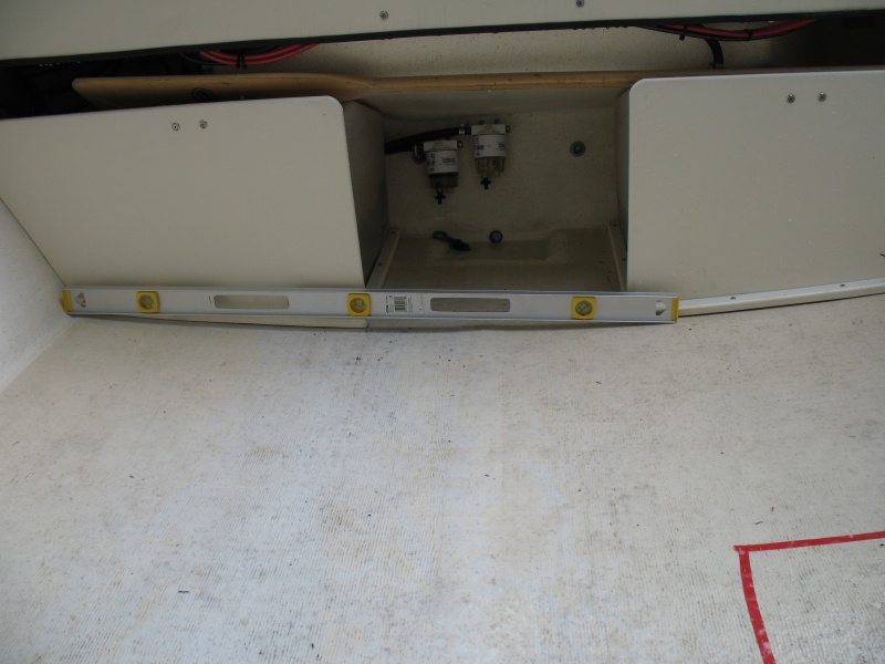 Levelness of gunwale to cockpit center