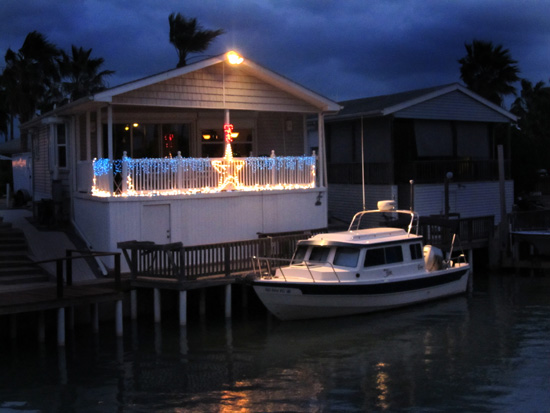 Lights off the boat and onto the deck