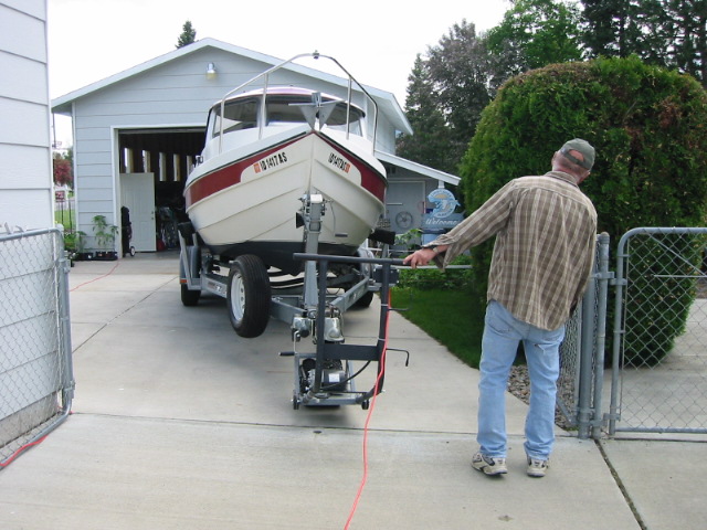 Lining up into garage
