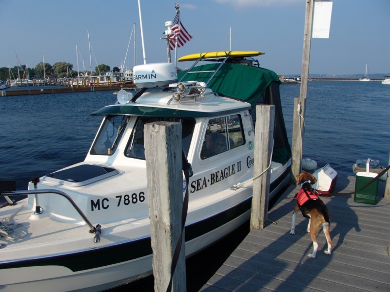 Loading up for an overnight in the cove of the island.